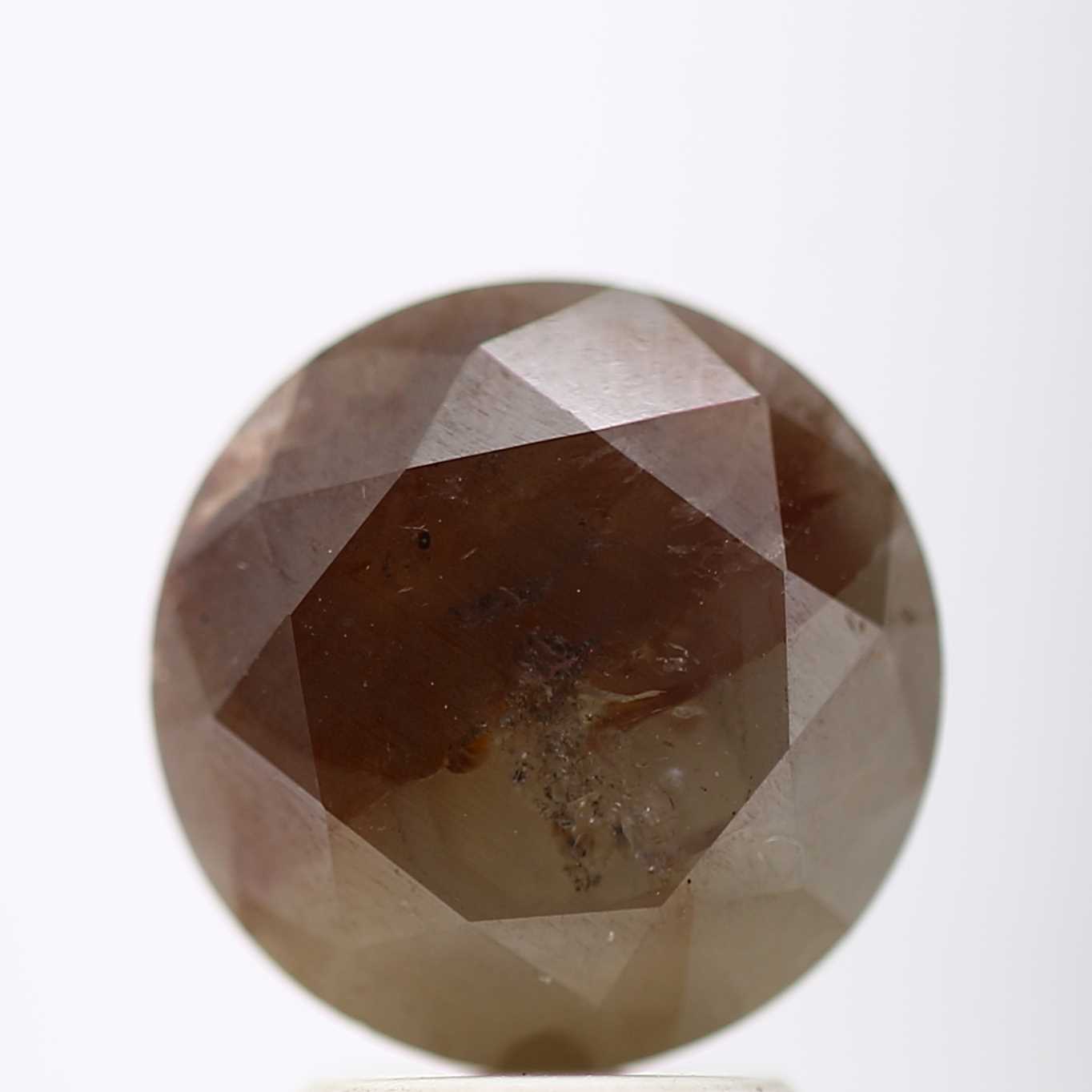3.93 Carat Rustic Brown Round Shape Brilliant Cut Natural Loose Diamond